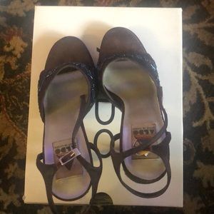 Purple Aldo bejewelled heeled sandals